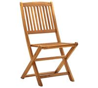 Générique Sedie pieghevoli per esterni, set di 2 pezzi, in legno di acacia | Resistente alle intemperie, facile da pulire, pieghevole per risparmiare spazio, carico massimo 110 kg