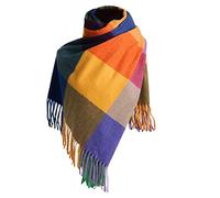 Générique Segno astrologico Acquario classico a quadri sciarpa calda morbida grande coperta scialle sciarpa inverno cashmere, N., Taglia unica