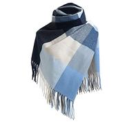 Générique Segno astrologico Acquario classico a quadri sciarpa calda morbida grande coperta scialle sciarpa inverno cashmere, a, Taglia unica