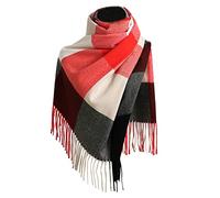 Générique Segno astrologico Acquario classico a quadri sciarpa calda morbida grande coperta scialle sciarpa inverno cashmere, b, Taglia unica