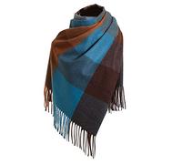 Générique Segno astrologico Acquario classico a quadri sciarpa calda morbida grande coperta scialle sciarpa inverno cashmere, K, Taglia unica