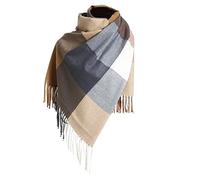 Générique Segno astrologico Acquario classico a quadri sciarpa calda morbida grande coperta scialle sciarpa inverno cashmere, L, Taglia unica