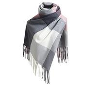 Générique Segno astrologico Acquario classico a quadri sciarpa calda morbida grande coperta scialle sciarpa inverno cashmere, M, Taglia unica