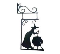 Générique Segno della Corte dello Slipmeta Della - Solute of The Cafe of The Witch in Metal | Decorazione da Appendere | Ornamento del Giardino per Halloween, decorazione spettrale per gli stranieri