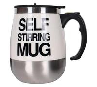 Générique Self Stirring Mug - Acciaio Mixing Cup | Battery Operated Stainless Electric Coffee Mug for Milk Tea Drink Powder Home Office Travel School Camping Picnic Convenient