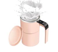 Générique Self Stirring Mug With Temperature Display - Ricaricabile Automatic Magnetic Mixing Cup, Acciaio inossidabile Blender Elettrico per Coffee Hot Chocolate | Office Travel