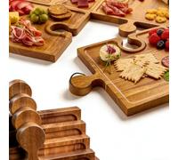 Générique Serving Trays for Party | Puzzle Display Serveware Set,Salumi Serving Tray with Handles,for Meat Fruit Cheese Snack Cake Home Kitchen Living Room Housewarming Party