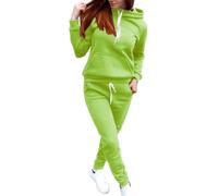 Générique Set da jogging da donna 2 pezzi Tuta Sportiva Pantaloni E Felpa Con Cappuccio Tuta Donna Set Elegante E Elegante Set Stampato Donna Abbigliamento Sportivo 2025, 01#Mint Green, S
