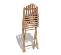 Générique Set da pranzo per esterni pieghevole 5 pezzi di bambù,Mobili,Mobili da giardino,Saloni da giardino,Marrone, 15,2 kg, 41497