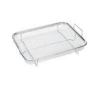 Générique Set di 3 cestelli for griglia in acciaio inossidabile, antiaderenti, for friggitrice ad aria, compatibile con forno