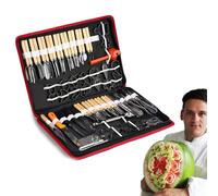 Générique Set di 80 per Tagliare Frutta | Strumenti per Intaglio di Verdure e Verdure, con Custodia, per la Pasta Modellante e Fondente Decor