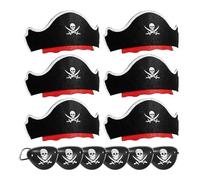 Générique Set di accessori per costume da pirata - Costume da pirata | per Halloween - Spada gonfiabili delle patch per gli occhi di Halloween per la festa di cosplay