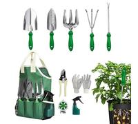 Générique Set di attrezzi da giardinaggio - cesoie, pala, rastrello, collezione 11 pezzi, attrezzi da giardinaggio | kit completo di attrezzature manuali, progettato per donne, mamme, principianti