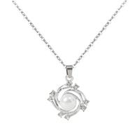 Générique Set di gioielli da sposa con ciondolo a forma di lettera e perle coltivate d'acqua dolce per San Valentino Natale e collane da tennis a forma di cuore per donna, Taglia unica, Metallo