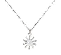 Générique Set di gioielli da sposa con ciondolo a forma di lettera e perle coltivate d'acqua dolce per San Valentino Natale e collane da tennis a forma di cuore per donna, Taglia unica, Metallo