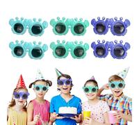 Générique Set di occhiali da sole da spiaggia divertenti | Occhiali da sole sciocchi 6 pezzi,Occhiali da sole sciocchi con rami leggeri e per accessori fotografici Carnival Club