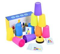 Générique Set di tazze riflesse rapide | Giochi divertenti per, tazze di volo intellettuali | Giochi di pila, set di genitori interattivi con campana e forniture di istruzioni