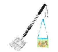 Générique Setaccio A Denti Di Squalo Una maniglia regolabile e leggera | Pala per sabbia e strumenti di raccolta di conchiglie per spiaggia per le vostre vacanze, vita marina, attività all'aperto