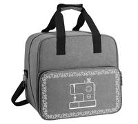 Générique Sewing Machine Bag, Waterproof Tote Multiple Pockets, 38/20/8 pollici, Portable Sewing Accessories Organizer, Shoulder Strap Easy Carrying for Manuals, Thread (multicolor), Viola scuro, Se