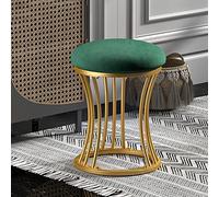 Générique Sgabello rotondo, sgabello di puzzle delle gambe in metallo con cuscinetti antiscivolo, tavolo vanità pouf ottomano per il soggiorno, camera da letto
