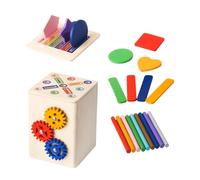 Générique Shape Sorter - Giocattoli per bambini in legno | Sensory Matching Games Learning Shapes Color Sorter Motor Skills Toys per 1-3 Year Old Boy Children Early Education and Sensory Development
