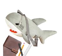Générique Shark Backpack, Cartoon Shark Plush Bag, 50 x 20 cm, Soft Kindergarten Bookbag, Aesthetic Stuffed Doll for Boys and Girls, Perfect Birthdays Home Decoration, grigio, Se référer au descriptif