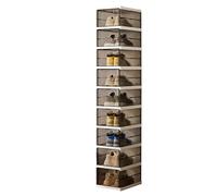Générique Shoe Rack, Foldable Shoe Rack, Clear Storage Organizer, Compact and Space-Saving Design, Lightweight Display-Friendly Panel, for Bedroom Hallway Dorm Boot Sneaker
