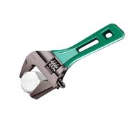 Générique Shorts Handle Wrench, Wide Opening Adjustable Steel Spanner, Heavy Duty Multifunctional Compact Wrench Tool for Home, Garage, Workshop and Tight Space Repairs, Easy to Use, Green