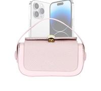 Générique Shoulder Bag Tote, Sling Flap, Fabric Top Handle, chiusura lampo Design, Lightweight Compact Build, Perfect for Business Weekend and Wedding Outdoor Birthday, 8,27 x 5,12 x 2,76 Inches, Rosa