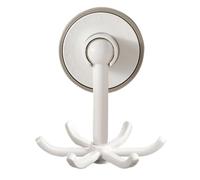 Générique Shower Hooks, Suction Hangers, Heavy Duty Rotating Wall Holders, Reusable Bathroom Organizer for Restroom, Bathtub, Kitchen, Sink, Door, Window, Hotel, Apartment 5.51x3.35 Inches