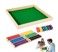 Générique Shut The Box, Wood Board Dice Toy, 11.81x11.81x1.02 pollici, Interactive Game, Competitive Mental Challenge, Classic Wooden Strategy for Family Nights and Holiday Parties, Log Color