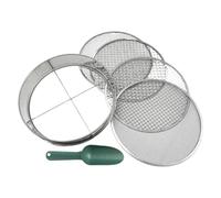 Générique Sifter for Rocks - Stainless Steel Garden Soil Sieve | Quick Release Compost Sand Cat Litter Vermicompost Separator, Lightweight Durable Outdoor Cleaning Tool for Gardening