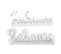 Générique Silicone Letter Molds, German Ornament Silicone, 2,76 x 6,5 pollici Candle Making Epoxy, Arts & Crafts Supplies for Table Signs, Home Decor, Crafting Projects.