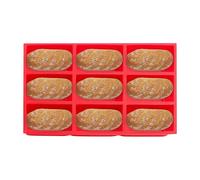 Générique Silicone Loaf Pans, 9 Cavity Bread Baking Mold, Nonstick Rettangolo Loaf Pans For Cornbread, Bread, Brownie, Cheesecake, E Chocolate, Flessibile Silicone Bakeware per Easy Release