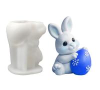 Générique Silicone Molds for Candles - Rabbit Egg Tool | 3D Bunny Mould with Heat Resistant Design, Reusable Craft Mold with Easy Release for Friends Students Adults Men Women, Easter Birthday Party