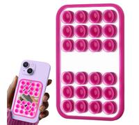 Générique Silicone Suction Case - 2 x 1 pollici Double Sided Grip Cover for Viewing, Secure Holding with Mirror Attachment, Phone Case for Car, Desk, Shower, Black Authentic, Presents Ready Box