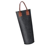 Générique Single Wine Bag, Felt Wine Carrier, 12,8 x 4,13 x 4,13 pollici Reusable Insulated Design, Handle portatile, Holder termico per feste, Weddings, and Travel, Grigio scuro., Se référer au