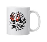 Générique Skull Coffee Mug, Divertente Gothic Cup, Sarcastic Ceramic Drinkware, 15 x 3,74 Inches Bold Halloween Design, Dishwasher Safe, 11oz for Tea, Juice, Cocoa, Coffee, Home, Use