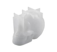 Générique Skull Mold - Flessibile Skeleton Mold, Silicone Skull Head Molds, Epoxy Handmade Mould for Decoration Casting Sculpture Molding Clay Wax Candle Making Party Holidays Halloween Home Crafts
