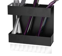 Générique Slim Cabinet Straw Organizer with Adhesive, 3-Grid Wall-Mounted Rack Fridge 7,48 x 2,36 x 6,5 pollici, Pantry, Kitchen, Oro Cupboard Storage, Reusable, Space-Saving Design for Parties
