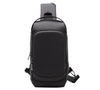 Générique Sling Bag, Casual Shoulder Pack, USB Charging Port, Anti-Theft Design, Regolabile Shoulder Strap, Waterproof Travel for Shopping, Fitness, Commuting, 11.81 x 6.3 x 3.54 Inches