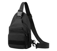 Générique Sling Pack for Men, Portable Shoulder Backpack Bag, Waterproof Utility Storage Pouch for Daily Use, Outdoor Activities, Camping, Walking, Travel, and Sports Needed, Nero , riferimento