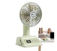 Générique Small Desk Fan | 100 Speeds USB ricaricabile Cooler | Small Bedside Fan | For Home Office Bedroom Study Living Room Dormitory Apartment Makeup Areas Adults Students Travel Workspaces