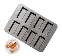 Générique Small Loaf Molds - 8 cavity non stick oven Tools | Small Loaf Pans For Baking | Cupcake Muffin Cheesecake Tray | Baking Panss Loafs Pans For Tarts, Quiches, Pies, Cold Dessert