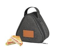 Générique Small Lunch Bag - Triangular Insulated Sandwich Storage, Reusable Snack Pouch, Adult Kid Work School Travel Picnic Beach Daily Commute Gear, Blue Floral Thermal Portable Food Container Case