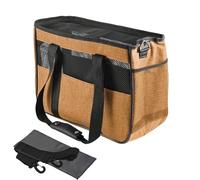 Générique Small Pet Carrying Bag with Multi-Pockets, Breathable Flexible Safety Sling for Cats and Pets, Ideal for Travel, Holiday Road Trips, Picnics, Camping, Walking, Outdoor Adventures, arancione