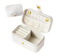Générique Small Travel Box,Mini Organizer Travel Case | Multi-Compartment Container Waterproof PU Leather For Rings Bracciali Neckla Box Fits Effortlessly Ces Earrings Lipstick Ear Studs