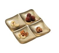 Générique snack 3/4/6 scomparti | da portata in acciaio per snack, frutta e , decorazione robusta per soggiorno, feste, tavolo, matrimoni e uso domestico.