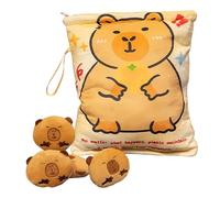Générique Snack Pouch Capybara Doll Plush Snack Holder, 7,09 x 7,87 pollici, Soft Pillow Cushion Bag with Lanyard, Candy Chips Gummy Organizer for Boys Girls Lunch Travel School Day Outing