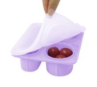 Générique Snackle Box Container, 420 ml 3-Compartment Silicone Airtight Lunch Box, Reusable Snack Containers with Lids for Food, Chocolate, Fruit, School, Office, Outdoor, Travel, Camping, and Daily